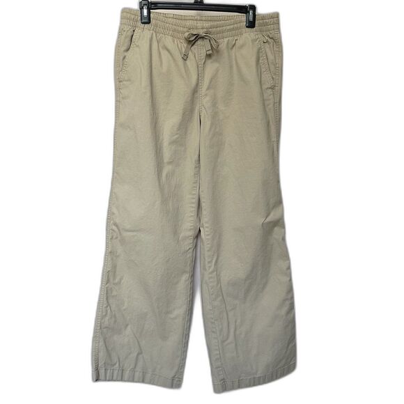LL Bean Pants Womens 12 Favorite Fit Khaki Tan Straight Leg Hiking Outdoors Camp - Picture 1 of 6